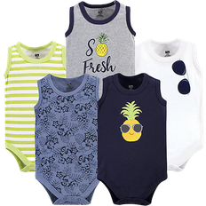 Hudson Sleeveless Bodysuits 5-pack - Boy Pineapple (10153309)