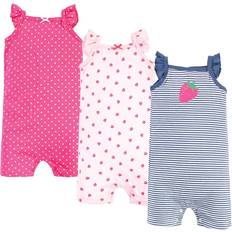 Hudson Baby Rompers 3-pack - Pink Strawberry (10116625)