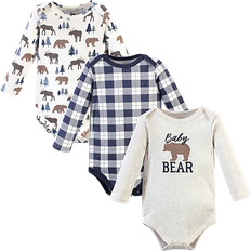 Hudson Cotton Long-Sleeve Bodysuits 3-pack - Moose Bear (10125024)