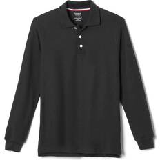 XXL Polo Shirts French Toast Long Sleeve Pique Polo - Black