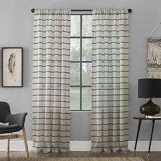 Linen Curtains & Accessories Clean Window Twill Stripe Anti-Dust 132.08x241.3cm