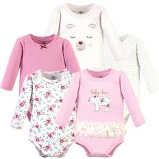 Little Treasures Cotton Bodysuits 5-pack - Floral Baby Bear (10177618)