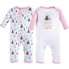 Hudson Playsuits Children's Clothing Hudson Baby Cotton Union Suit 2-pack - Sparkle Trees (11155541)