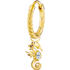 Thomas Sabo Jewelry Thomas Sabo Charm Club Single Hoop Seahorse Earring - Gold/Transparent