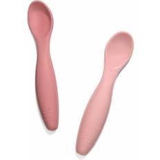 Sebra Kinderbestecke Sebra Silicone Spoon Set Short Blossom Pink