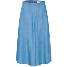 Blau - Midiröcke Part Two Pernille Skirt - Light Blue Denim