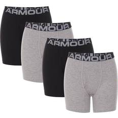 Underwear Under Armour Boys' UA Cotton Boxer Briefs 4-Pack - Mod Gray Medium Heather/Black (1357920)