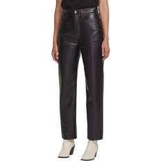 Polyurethan Hosen Agolde Recycled Leather Fitted 90's Pants - Detox