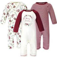 Touched By Nature Baby Holly Berry Coveralls 3-pack - Red