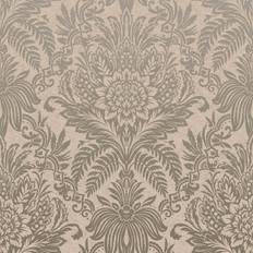 Crown Wallpaper Crown Signature Beige Damask Peelable Roll (Covers 56.4 sq. ft