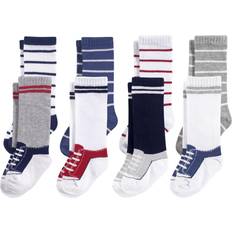 Hudson Underwear Children's Clothing Hudson Knee High Socks 8-Pack - Blue and Red Sneaker Stripe (10754067)