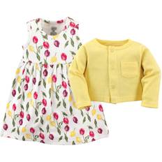 Girls Other Sets Children's Clothing Luvable Friends Toddler Girl's Dress & Cardigan Set - Tulips (10137132)