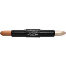Mineral Contouring Bellapierre Contour and Highlight Duo Portable Contour and Highlight Stick for a Shimmering Sculpted Look Lightweight Non-Toxic and Paraben Free Formula 0.3 Oz (Fair/Medium)