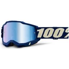 100% Accuri II Extra Deepmarine Motocross Goggles, white-blue