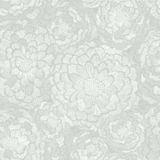 Easy-up Wallpaper RoomMates RMK12108WP Zen Dahlia Peel & Stick Wallpaper, Gray & White