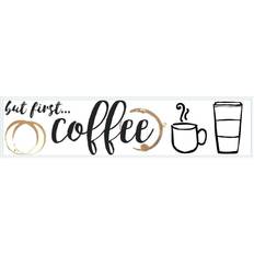 RoomMates Wallpaper RoomMates But First Coffee Wall Decals, Black One Size
