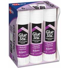 Paper Glue Avery Permanent Glue Stics, Purple Application, 1.27 oz, 6/Pack