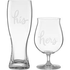 Lenox New York Two of a Kind His & Hers Beer Glass 2