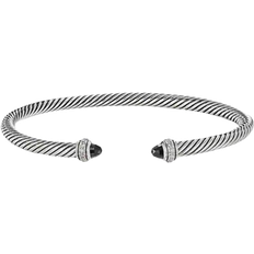 David Yurman Cable Classic Bracelet - Silver/Diamonds/Black Onyx