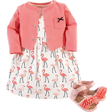 Hudson Dress, Cardigan, Shoes 3-Piece Set - Flamingos (10155424)
