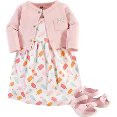 Hudson Baby Dress, Cardigan, Shoes 3-Piece Set - Ice Cream (10155418)