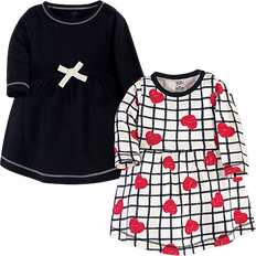 Touched By Nature Long-sleeve Organic Cotton Dress 2-pack - Hearts