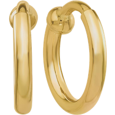 Earrings Macy's Polished Clip-On Hoop Earrings - Gold