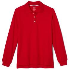 French Toast Toddler Boy's Long Sleeve Pique Polo - Red