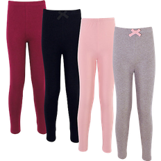 Touched By Nature Organic Cotton Leggings 4-pack - Pink/Burgundy