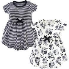Touched By Nature Toddler Organic Dress 2-pack - Black Floral (10161070)