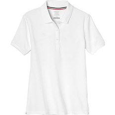 XXL Polo Shirts French Toast Girl's School Uniform Stretch Pique Polo Shirt - White