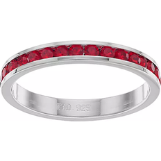Ruby Jewelry Traditions Jewelry Company July Birthstone Eternity Ring - Silver/Ruby