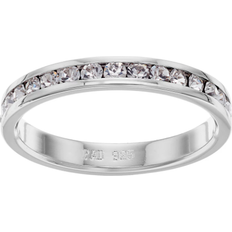 Traditions Jewelry Company April Birthstone Eternity Ring - Silver/Diamonds