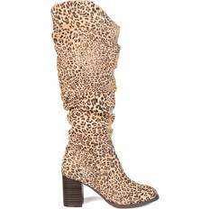 Boots on sale Journee Collection Aneil Wide Calf - Leopard