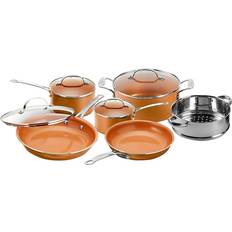 Gotham Steel Cookware Gotham Steel Non-Stick Ti-Ceramic Cookware Set with lid 10 Parts