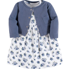 Luvable Friends Dress & Cardigan Set - Blue Floral (10137173)