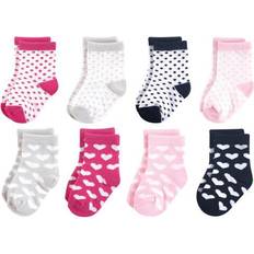 Luvable Friends Basic Socks 8-Pack - Hearts Black/Pink (10728122)