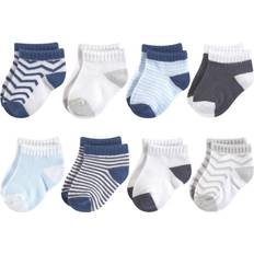 Luvable Friends Basic Socks 8-Pack - Grey/Blue Chevron (10728080)