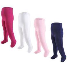 Touched By Nature Baby Girl's Tights 4-pack - Navy/Pink