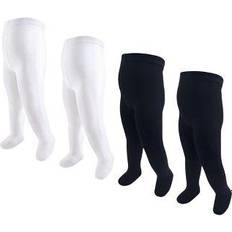 Touched By Nature Baby Girl's Tights 4-pack - Black/White