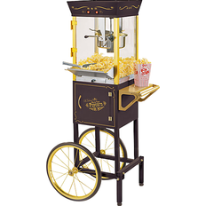 Nostalgia KPM220CTBK 2.5-oz. Popcorn Cart with 5-Qt. Popcorn Bowl - Black