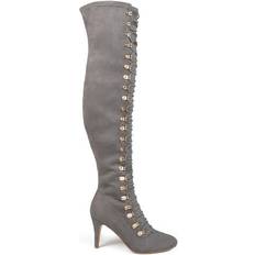 High Heel Boots Journee Collection Trill Medium Calf - Grey