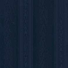 Navy blue wallpaper Medium Moir Stripe Navy Blue Wallpaper