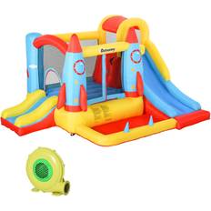 OutSunny 4 in 1 Kids Inflatable Bounce House Jumping Castle