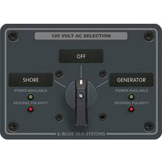 Electrical Installation Materials Blue Sea Systems 8367 AC Rotary Switch Panel 30A 2 Positions and Off, 2-Pole