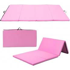 Costway 4'x8'x2'' Gymnastics Yoga Mat Purple/Pink one size