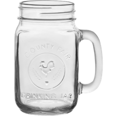 Dishwasher Safe Glass Jars with Straw Libbey County Fair Glass Jar with Straw 48.79cl 12pcs