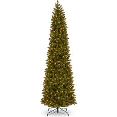 National Tree Company Pre-lit Feel Real Downswept Douglas Fir Pencil Artificial Christmas Tree 144"