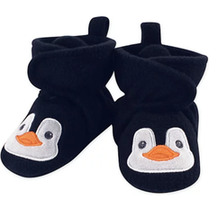 Indoor Shoes Hudson Animal Fleece Booties - Navy Penguin