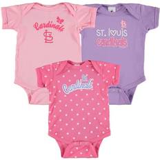 Polka Dots Bodysuits Children's Clothing Soft As A Grape St. Louis Cardinals Rookie Bodysuit 3-pack - Pink/Purple